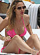 Ilary Blasi sexy in pink bikini on a beach pics