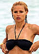 Michelle Hunziker in black bikini on the beach pics