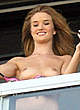 Rosie Huntington-Whiteley naked pics - topless on a balcony