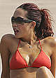 Myleene Klass sexy cleavage in red bikini pics