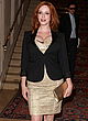 Christina Hendricks busty wearing a golden dress pics