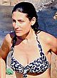 Lisa Edelstein tanning in bikini on a beach pics