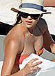 Jessica Alba in orange bikini on vacation pics
