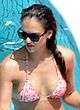 Jessica Alba wearing bikini in a pool pics
