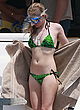 Avril Lavigne scuba diving in green bikini pics