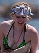Avril Lavigne paparazzi green bikini shots pics