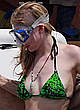 Avril Lavigne in green bikini on the yacht pics