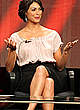 Morena Baccarin shows her legs at press tour pics