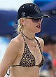 Gwen Stefani wearing leopard print bikini pics