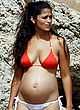 Camila Alves pregnant bikini beach shots pics