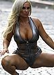 Nicole Coco Austin huge butts in silver swimsuit pics
