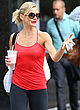 Cameron Diaz wears tiny red top and tights pics