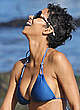 Halle Berry wearing a bikini on a beach pics