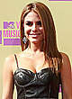 Maria Menounos cleavage in leather dress pics