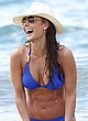 Ali Landry busty in skimpy blue bikini pics