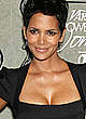 Halle Berry slight cleavage in tight dress pics