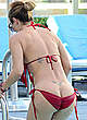 Jennifer Nicole Lee in red bikini shows ass crack pics