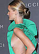 Rosie Huntington-Whiteley side of boob in green dress pics