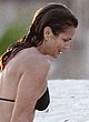 Cindy Crawford naked pics - wet bikini on a beach