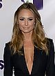 Stacy Keibler braless shows huge cleavage pics