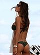 Claudia Galanti wearing an olive thong bikini pics