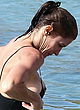 Stephanie Seymour naked pics - nipslip & shows ass at a beach
