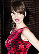 Anne Hathaway arrives at the late show pics