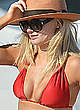 Emma Rigby sunbathing in red bikini pics