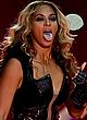 Beyonce Knowles in leather bodysuit & fishnets pics