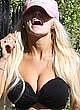 Courtney Stodden deep cleavage in black bra pics