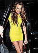 Nadine Coyle in short yellow dress shots pics