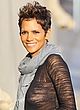 Halle Berry shows big boobs in c-thru top pics
