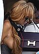 Lindsay Lohan paparazzi side boob shots pics