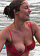 Lisa Gormley in red bikini titslip shots pics