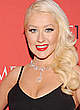 Christina Aguilera cleavage in tight black dress pics