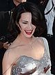 Asia Argento cleavy shows a finger to fans pics