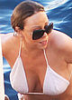 Mariah Carey wearing bikini on a yacht pics