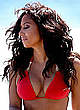 Melanie Brown cleavage in red bikini pics