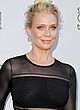 Laurie Holden showing boobs in c-thru dress pics