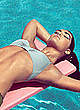 Hilary Rhoda sexy in bikini poolside photos pics