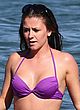Brooke Vincent busty in skimpy purple bikini pics