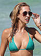 Lauren Stoner in green bikini on the beach pics