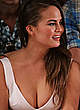 Chrissy Teigen cleavage at beach bunny show pics