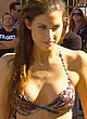 Katherine Webb cleavage in a white bikini pics