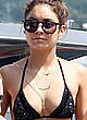 Vanessa Hudgens in black bikini on a yacht pics