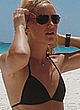 Kate Hudson tiny black bikini on a beach pics