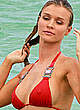 Joanna Krupa hard nipples under red bikini pics
