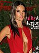 Alessandra Ambrosio naked pics - braless in a low cut red dress