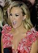 Carrie Underwood cleavy & leggy in c-thru dress pics