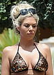 Frankie Essex busty in leopard print bikini pics